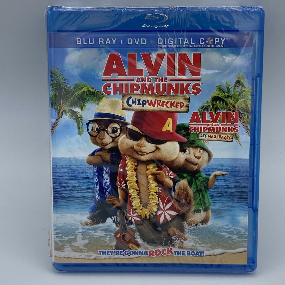 Alvin‎ and the Chipmunks: Chipwrecked (Blu-ray/DVD) Bilingual Sealed New
